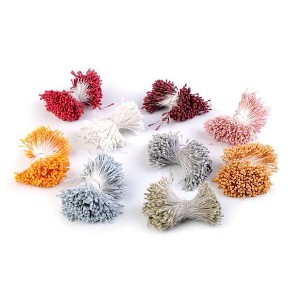 Bunch of Artificial Flower 6cm / Many colours / handmade flowers, flowers stamens, corsage flower, Pistils Stamens, fabric flowers