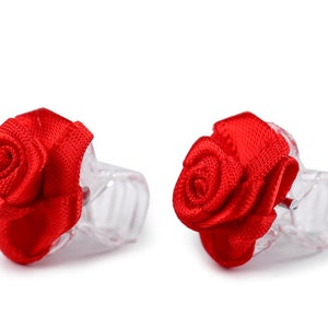 10 Mini Hair Claw flower Clip 15mm / Many colors / mini girls hair claw, hair accessories for girls, small mini roses for hair