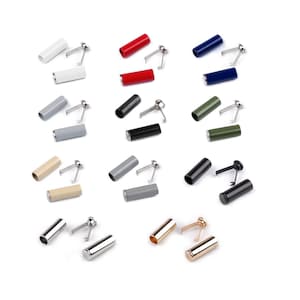 4 Cord End Tube Clasps 5mm / stop cord, cord finish, rope end