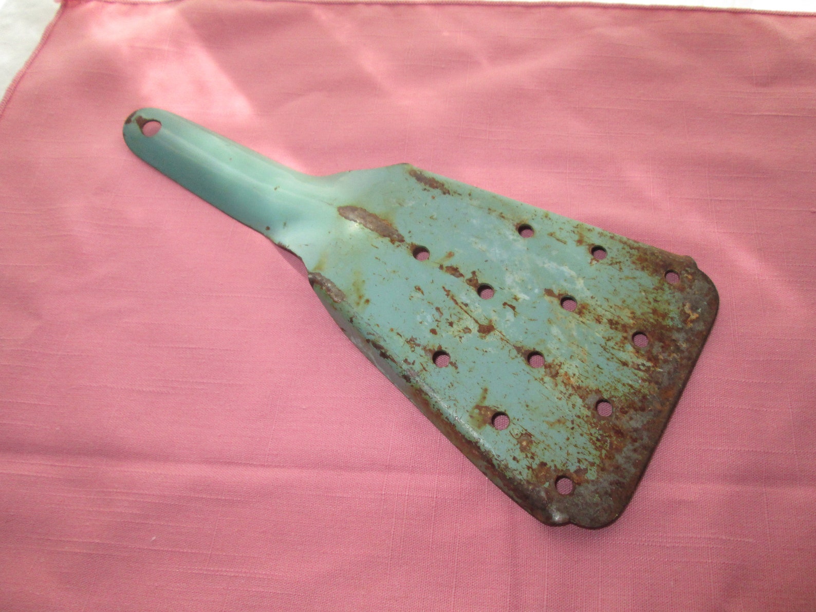 Vintage Coal Shovel Jadeite Green Rustic Antique Fireplace Etsy