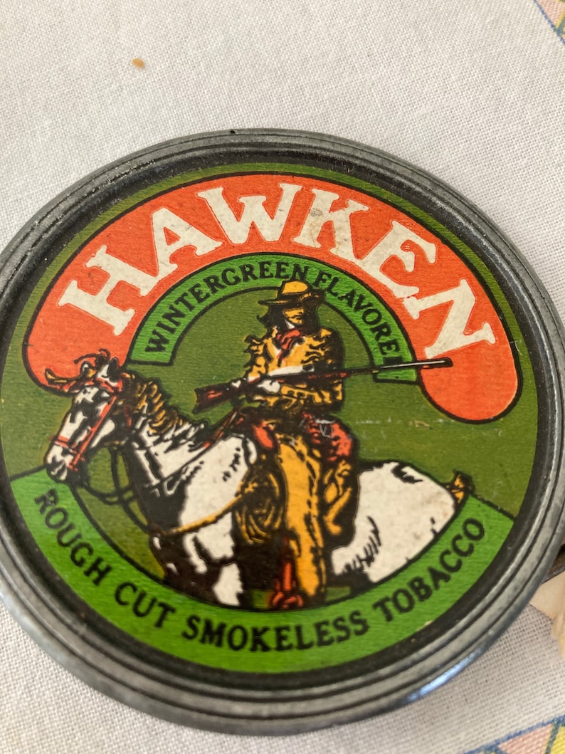 Hawken Chewing Tobacco Dip Snuff Vintage Style Retro Metal Etsy