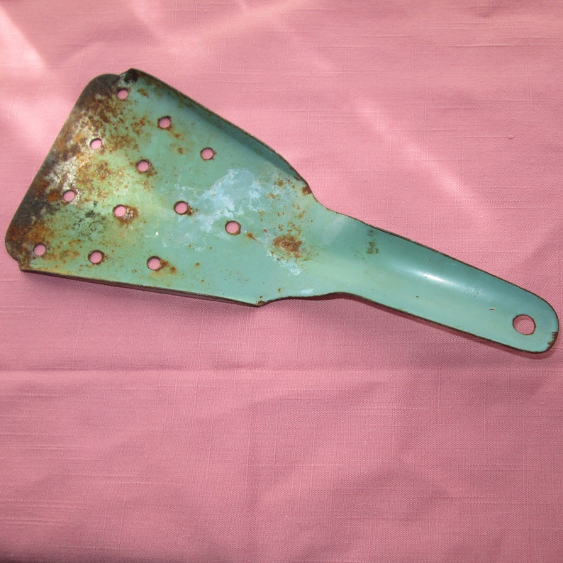 Vintage Coal Shovel Jadeite Green Rustic Antique Fireplace Etsy