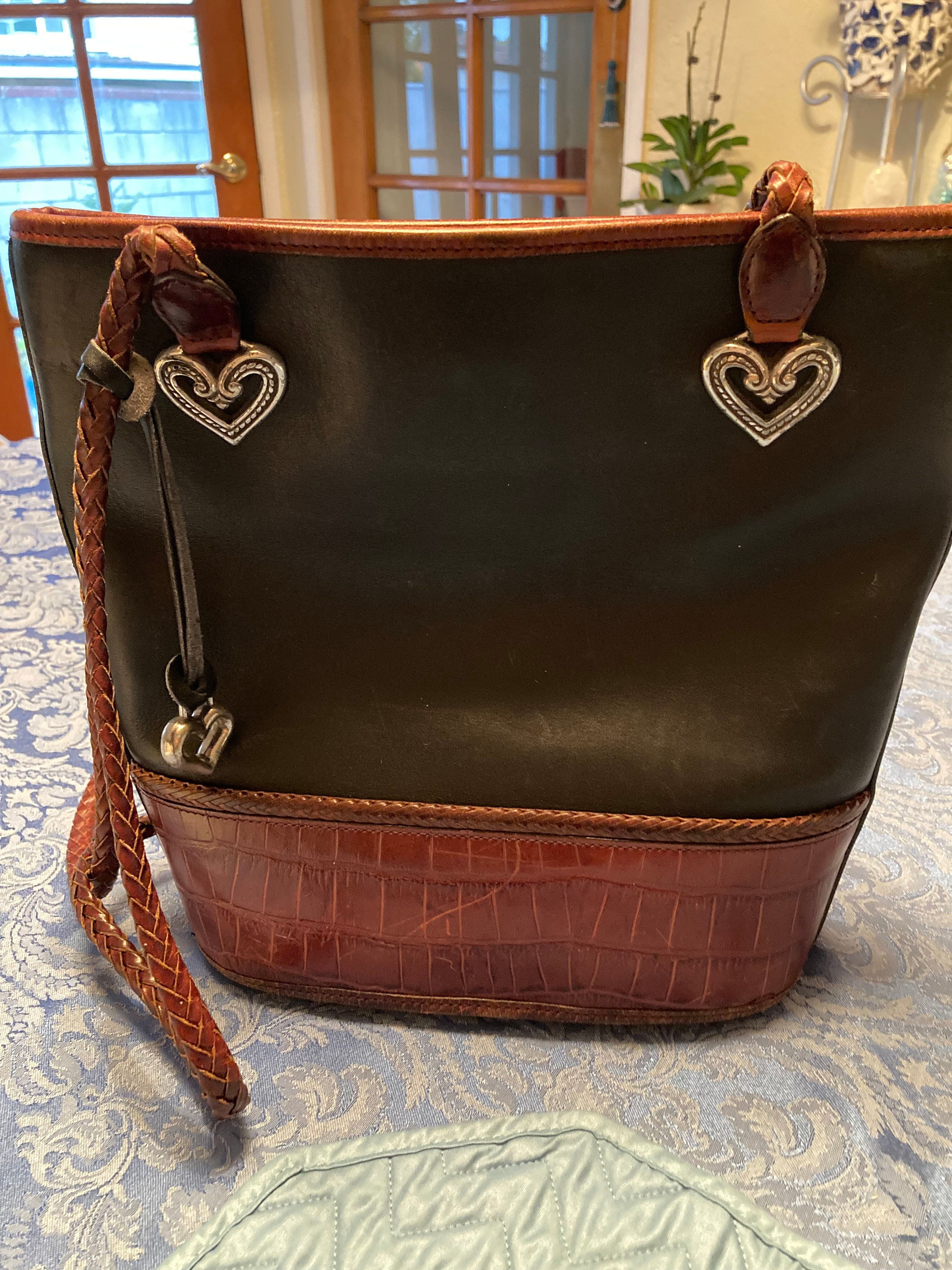 Vintage Purse Brighton Collection Western Styling Black Brown