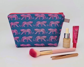 Night Jungle Leopard Cosmetic Bag / Makeup Bag / Wet Bag