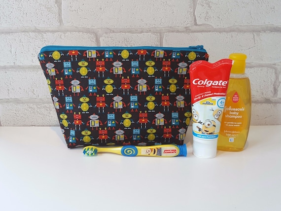 Robot Wash Bag / Kids Toiletry Bag