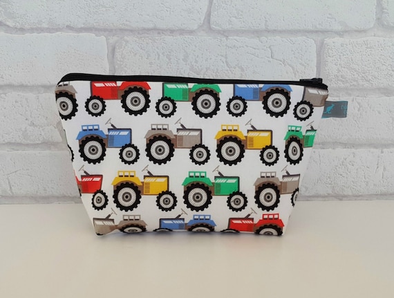 Boys Tractor Wash Bag Farming Farm themed waterproof wet bag toiletry case pouch