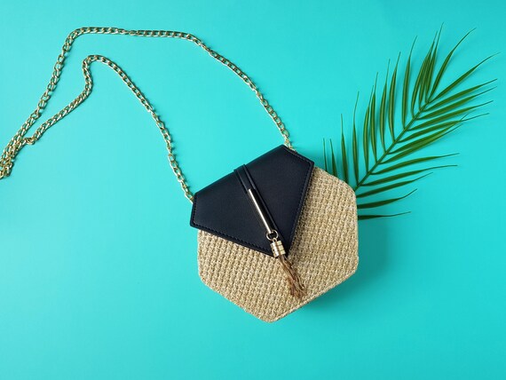 Hexagon Straw Bag