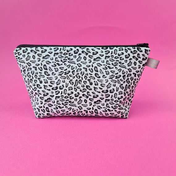 Animal Print Cosmetic Bag: Polycotton Makeup Bag, Waterproof Lining