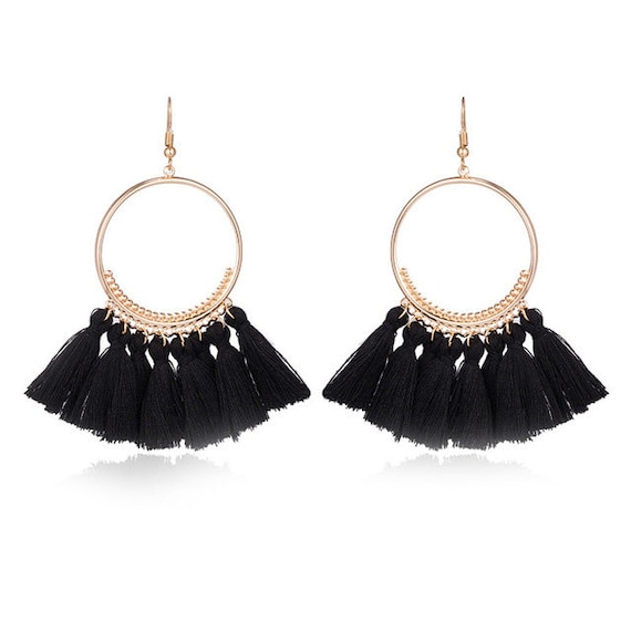 Tassel Hoop Earrings