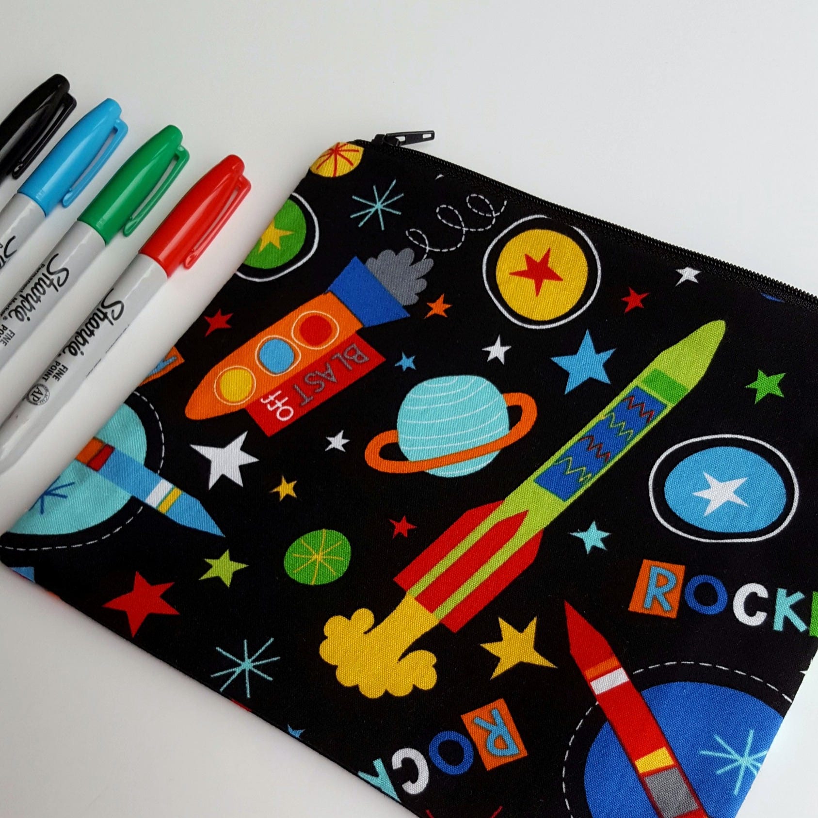 Rocket & Space Pencil Case