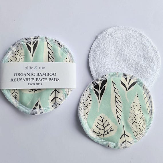 Reusable Cotton Round Makeup Remover Face Pad Zero Waste Beauty Product Ballet Design Eco Friendly Bamboo Terry Cloth Wipe Washable Facial