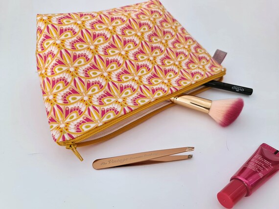 Butterfly Cosmetic Bag: Waterproof Cotton Makeup, Wash, or Wet Bag