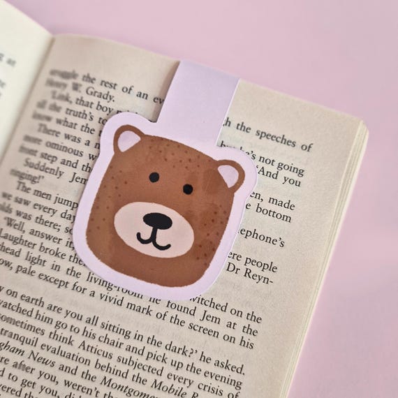 Magnetic Bookmark: Brown Bear kids illustrated book accessory