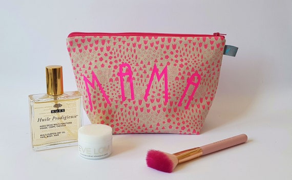 Stylish Pink Folk Floral MAMA Make up Bag * MAMA Nappy Pouch