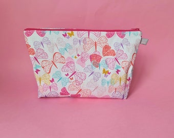 Colourful Girly Butterfly Large Cosmetic Bag