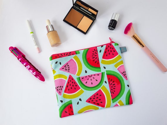 Tropical Watermelon colorful cosmetic pouch | makeup organizer | pencil case