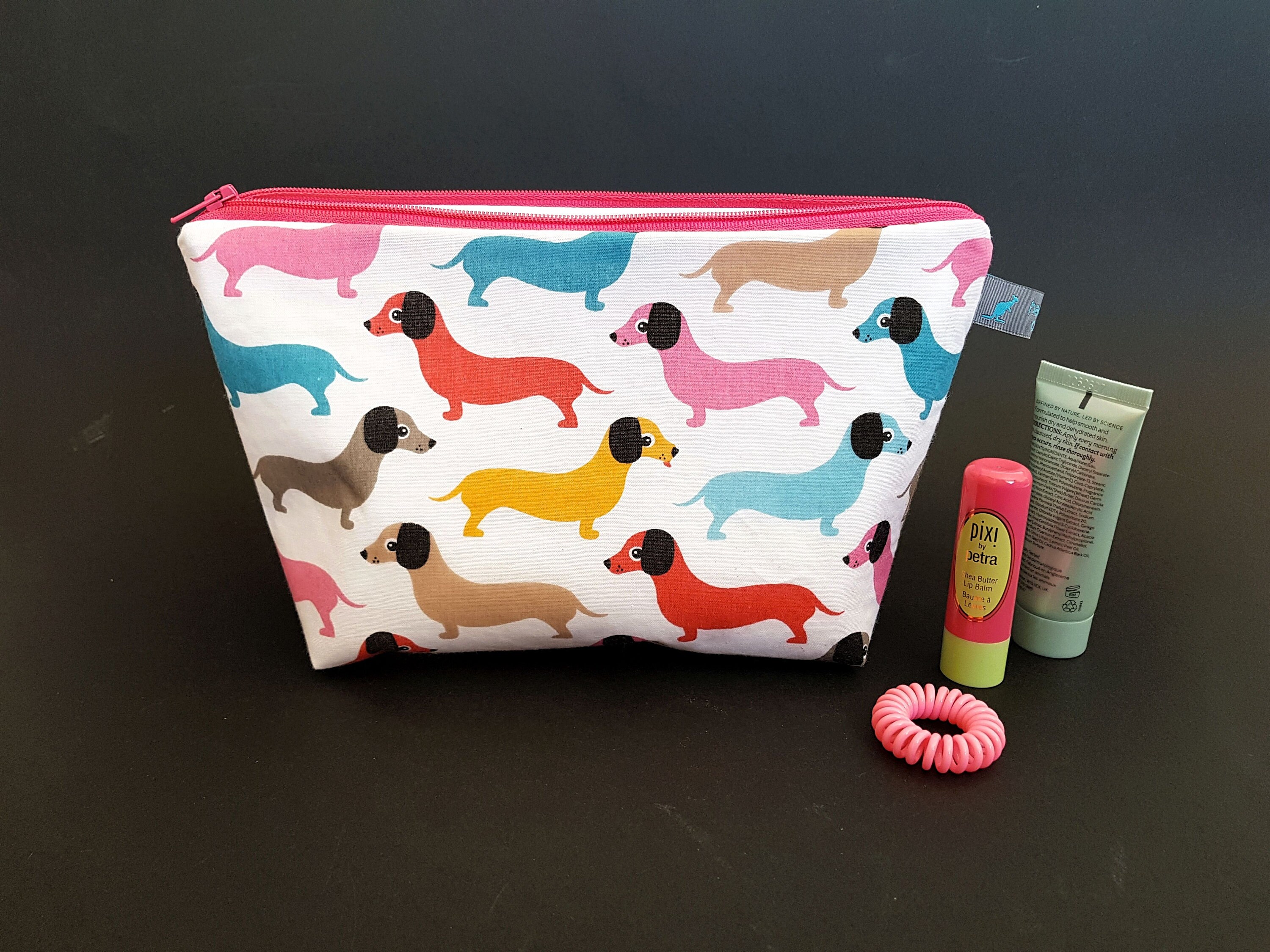 Sausage Dog Cosmetic Bag / Wash Bag