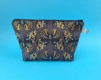 Metallic Butterfly Cosmetic Bag / Makeup Bag / Wet Bag