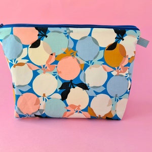 Clementine pattern fruity ladies toiletry bag waterproof cosmetics bag travel makeup bag wet bag nappy pouch image 6