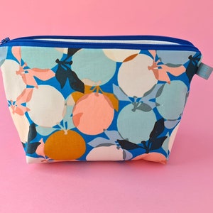 Clementine pattern fruity ladies toiletry bag waterproof cosmetics bag travel makeup bag wet bag nappy pouch image 3