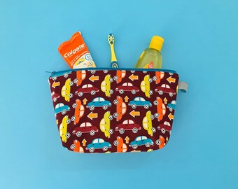 Cute Kids Car Pattern Wash Bag / Pencil Case