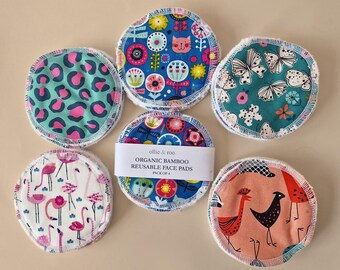 Reusable Cotton Round Makeup Remover Face Pad Zero Waste Beauty Product Animal Design Eco Friendly Bamboo Terry Cloth Wipe Washable Facial