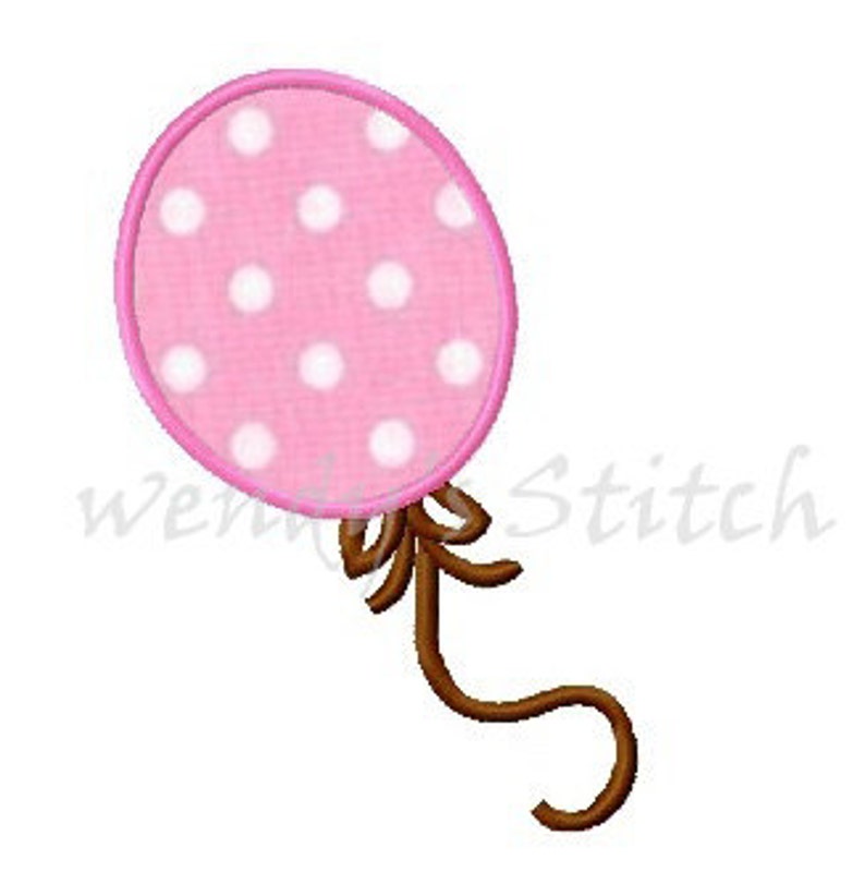 Birthday Party Balloon Applique Machine Embroidery Design Etsy
