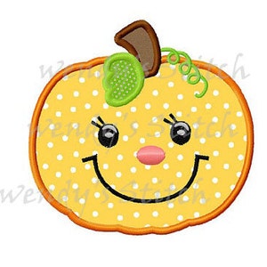 Instant download Halloween pumpkin face applique machine embroidery design