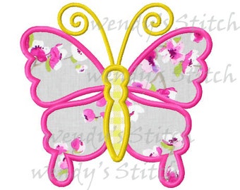 Butterfly machine embroidery design digital pattern