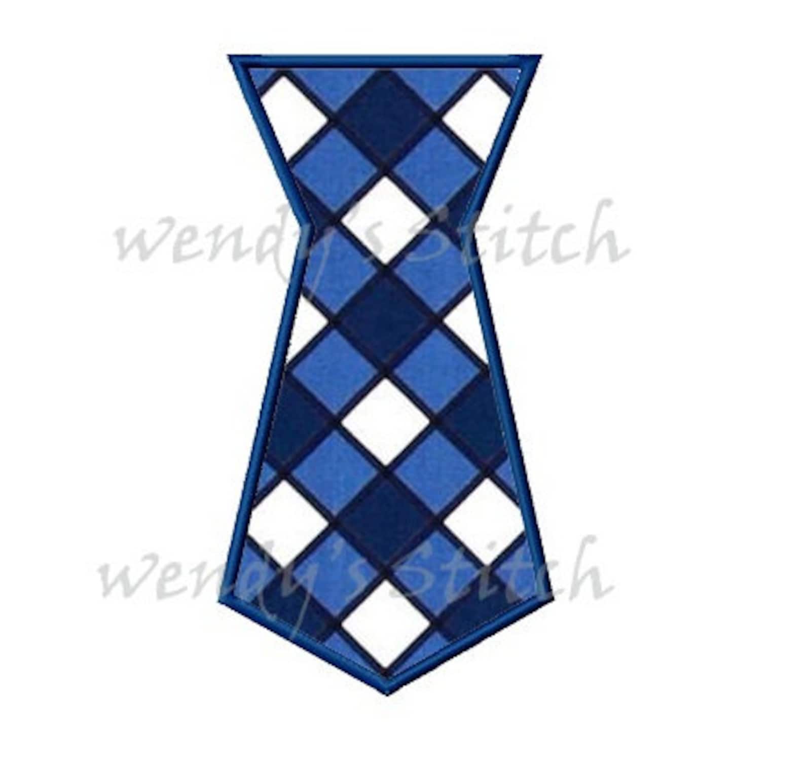 Tie Applique Machine Embroidery Design Digital Pattern Etsy
