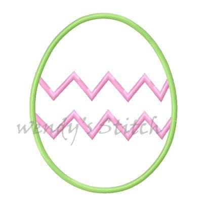 Easter Egg Applique Machine Embroidery Design Digital Pattern | Etsy