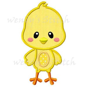 Easter chick applique machine embroidery design digital pattern image 1