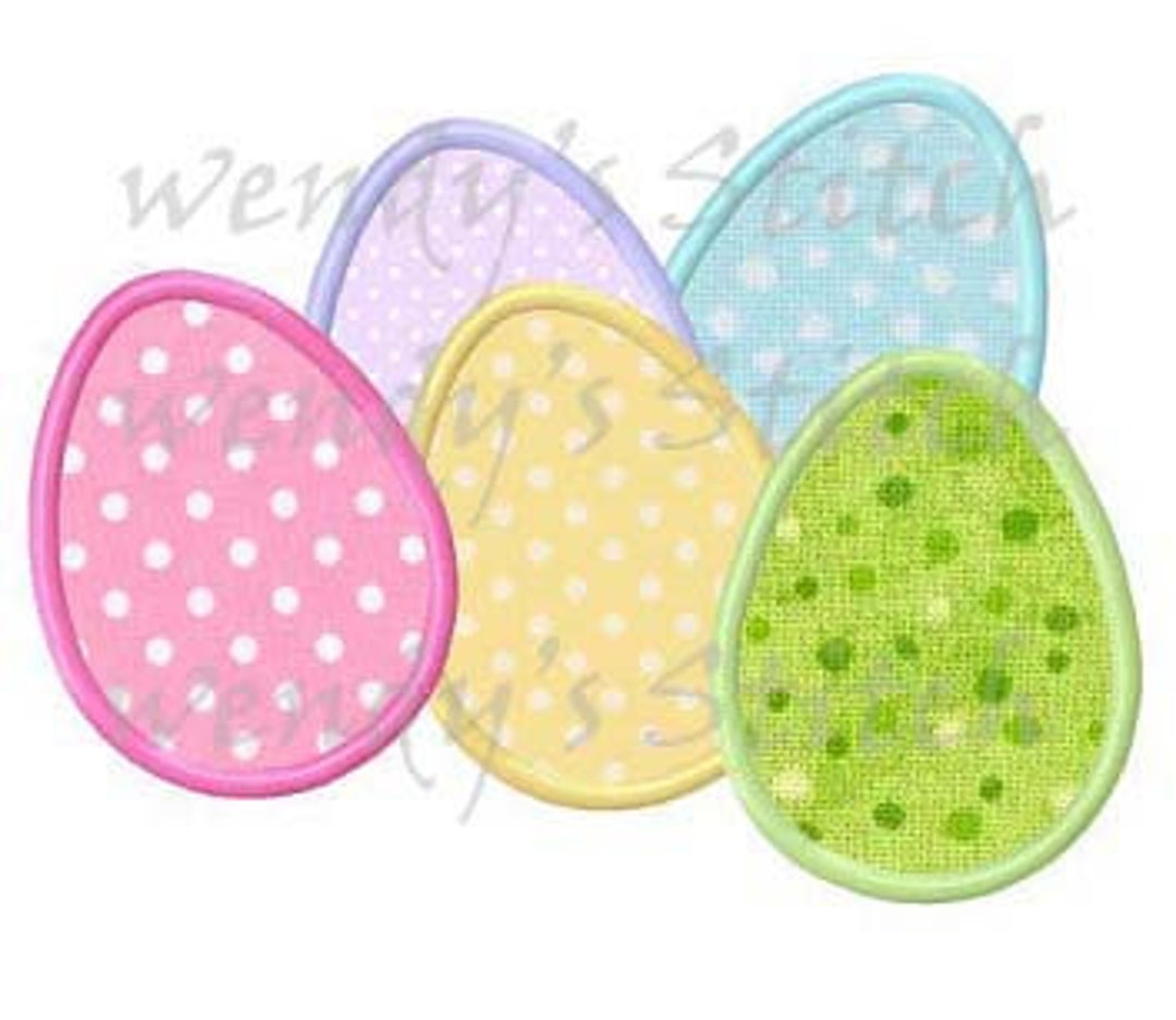 Easter Eggs Applique Machine Embroidery Design Digital Pattern - Etsy