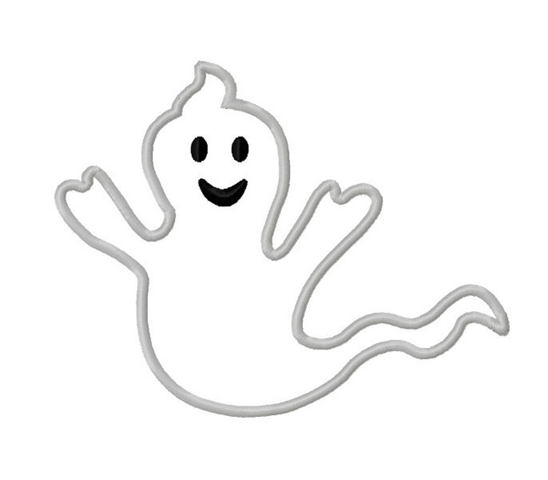 Halloween Ghost Applique Machine Embroidery Design Etsy