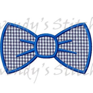 Bow tie applique machine embroidery design
