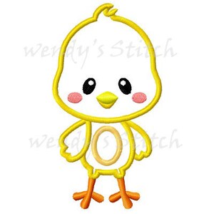 Easter chick applique machine embroidery design digital pattern image 2