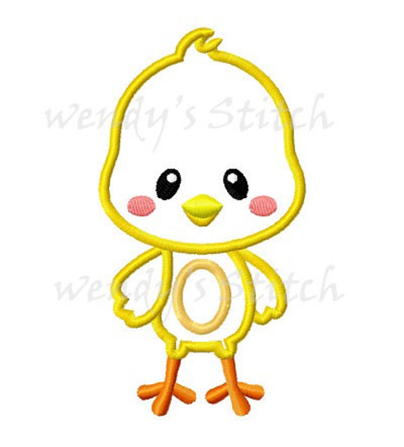 Easter chick applique machine embroidery design digital pattern image 2