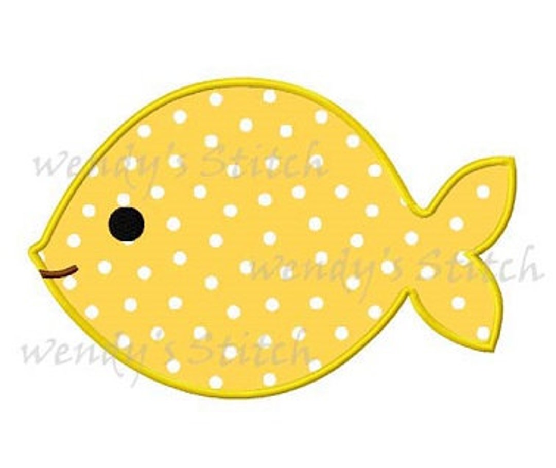 Little Fish Applique Machine Embroidery Design Digital Pattern - Etsy