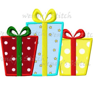 Weihnachts-Geschenk-Boxen applique Stickerei Maschinenkonstruktion