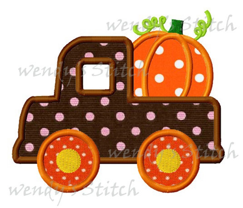 Pumpkin Truck Applique Pant Set main image 0