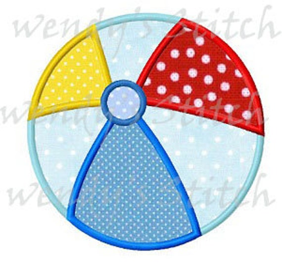 Beach Ball Applique Embroidery