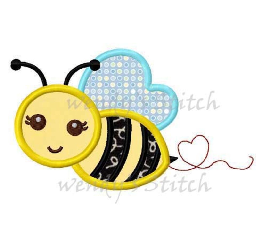 Bumble Bee Applique Machine Embroidery Design - Etsy