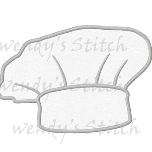 Chef hat applique machine embroidery design digital pattern