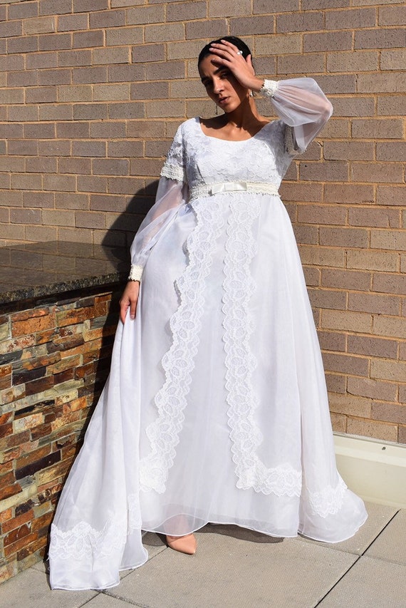 Vintage 1960 S Wedding Dress Womens Size 4 6 Etsy