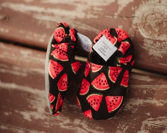 watermelon baby shoes