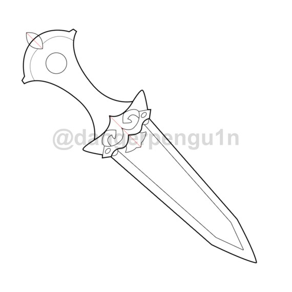Byleth's Dagger Template PDF Etsy