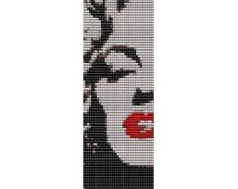 Instant Download Beading Pattern Loom Stitch Bracelet Marilyn Monroe 2 Seed Bead Cuff