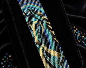 Loom Stitch Bracelet Bead Pattern DIY Mystical Stallion Seed Bead Cuff