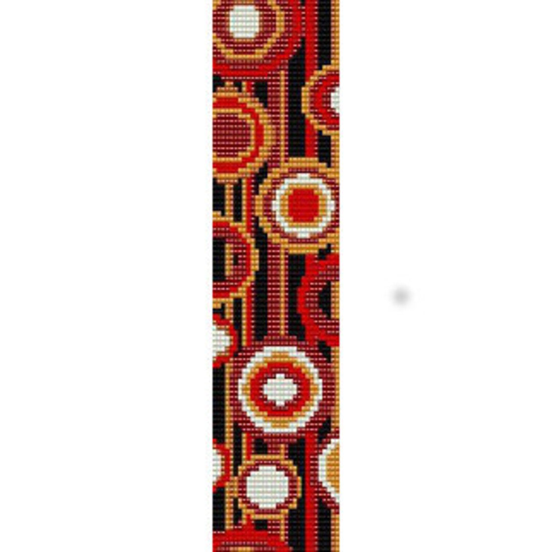 Instant Download Beading Pattern Peyote Stitch Bracelet Playful Circles