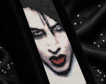 Peyote Stitch Bead Pattern for Bracelet DIY Marilyn Manson Seed Bead Cuff